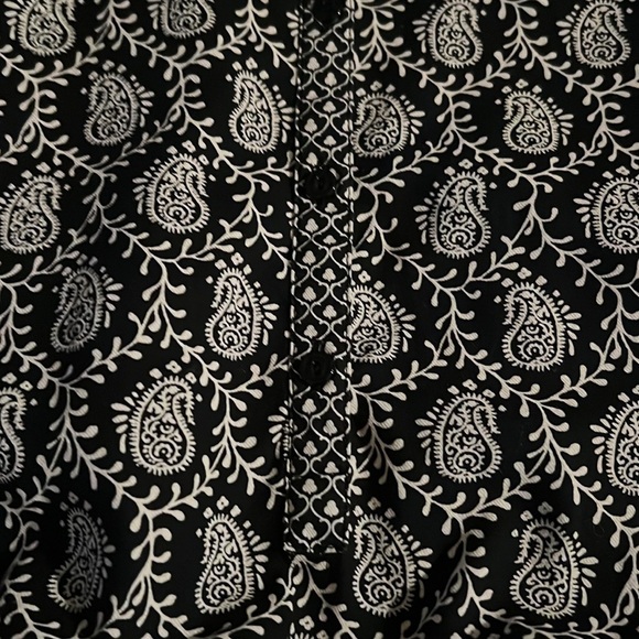 Lou & Grey Paisley Pattern Drawstring Waist Dress Medium - Picture 6 of 9